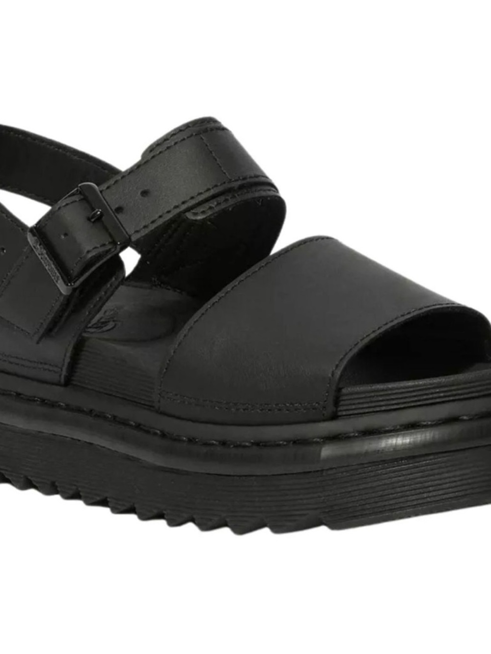Dr. Martens Women's Black Platform Buckle Sandal